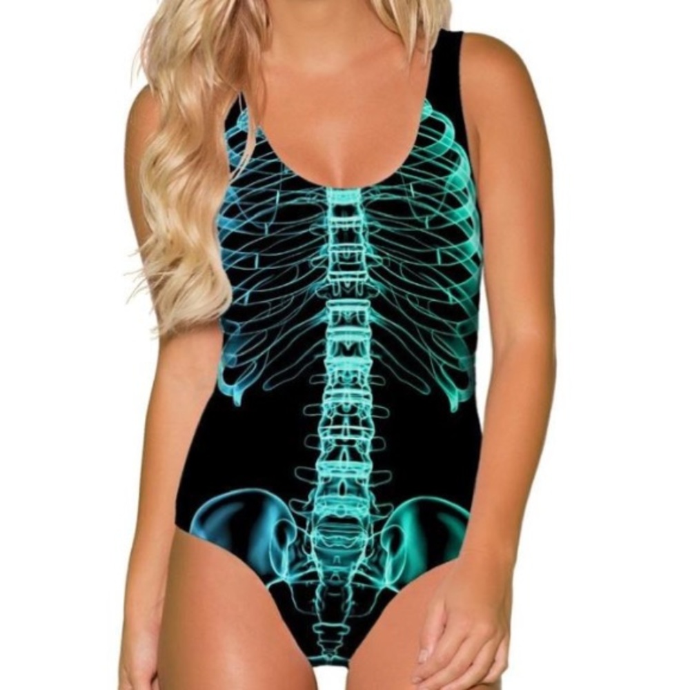 X-Ray skeleton rave body suit